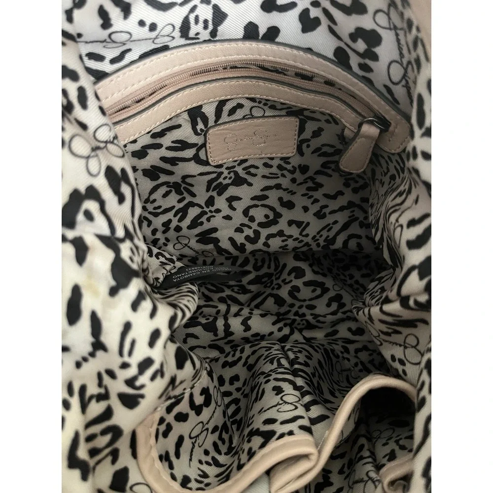 New! Jessica Simpson Camile Hobo Stud-Trim Shoulder Tote Bag